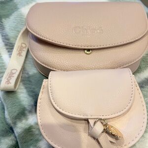 Chloe Blush Pink Clutch and Wristlet Set 7